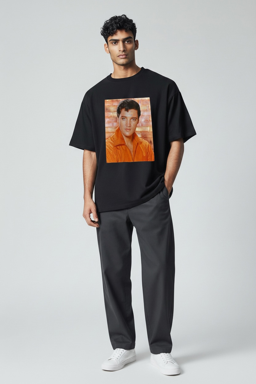 Playerytees Vintage Elvis Brick Portrait