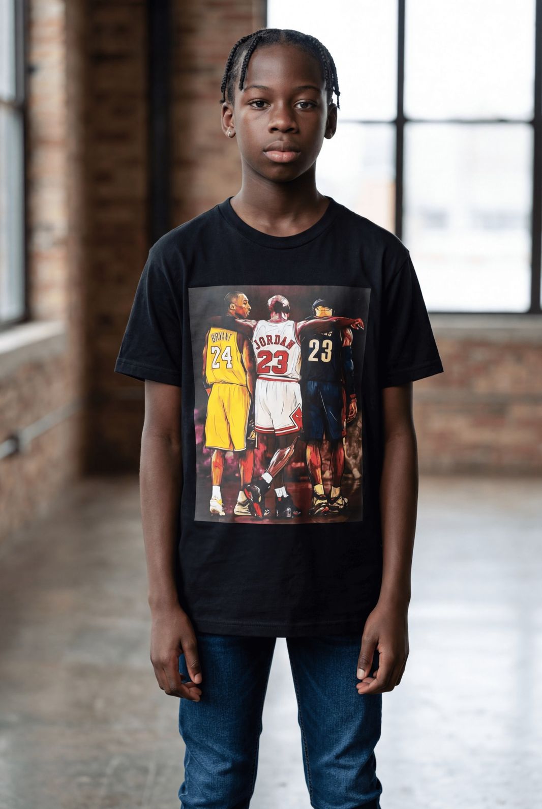 Pro Club Legends of Basketball: Kobe, Jordan, LeBron Kids T-Shirt