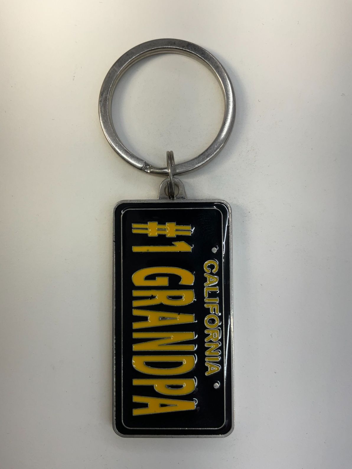 #1 Grandpa Keychain – California License Plate Style