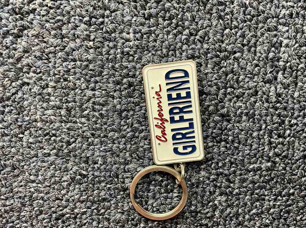Girlfriend Keychain – California License Plate Style