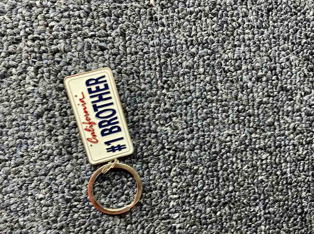#1 Brother Keychain – California License Plate Style