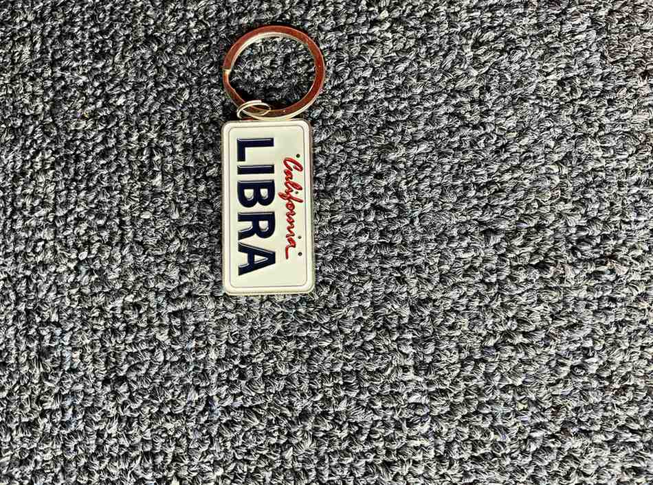 Libra Keychain – California License Plate Style