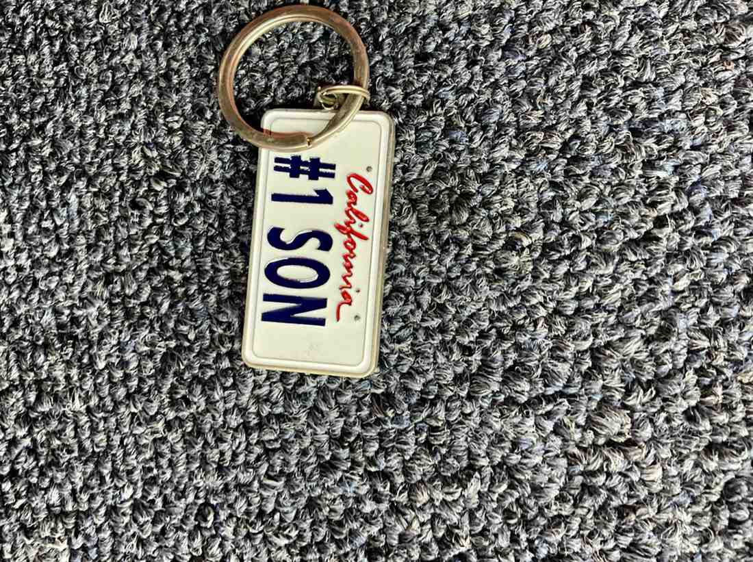 #1 Son Keychain – California License Plate Style