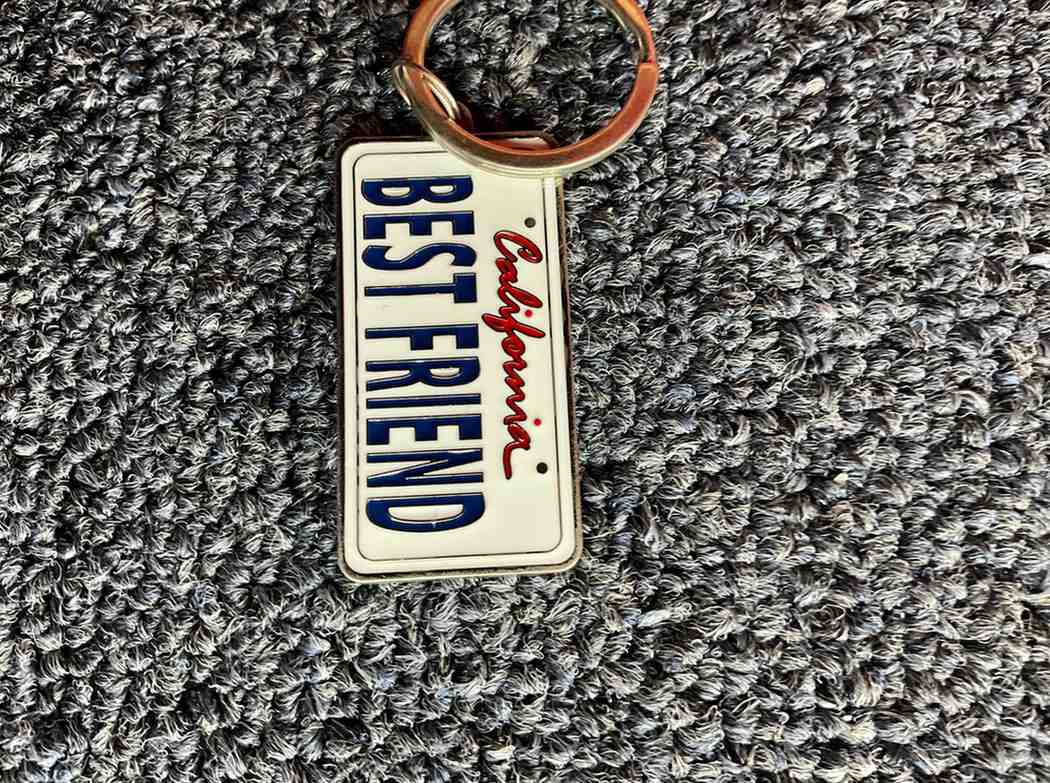 Best Friend Keychain – California License Plate Style