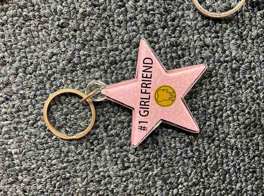 #1 Girlfriend Star Keychain – Hollywood Walk of Fame Style