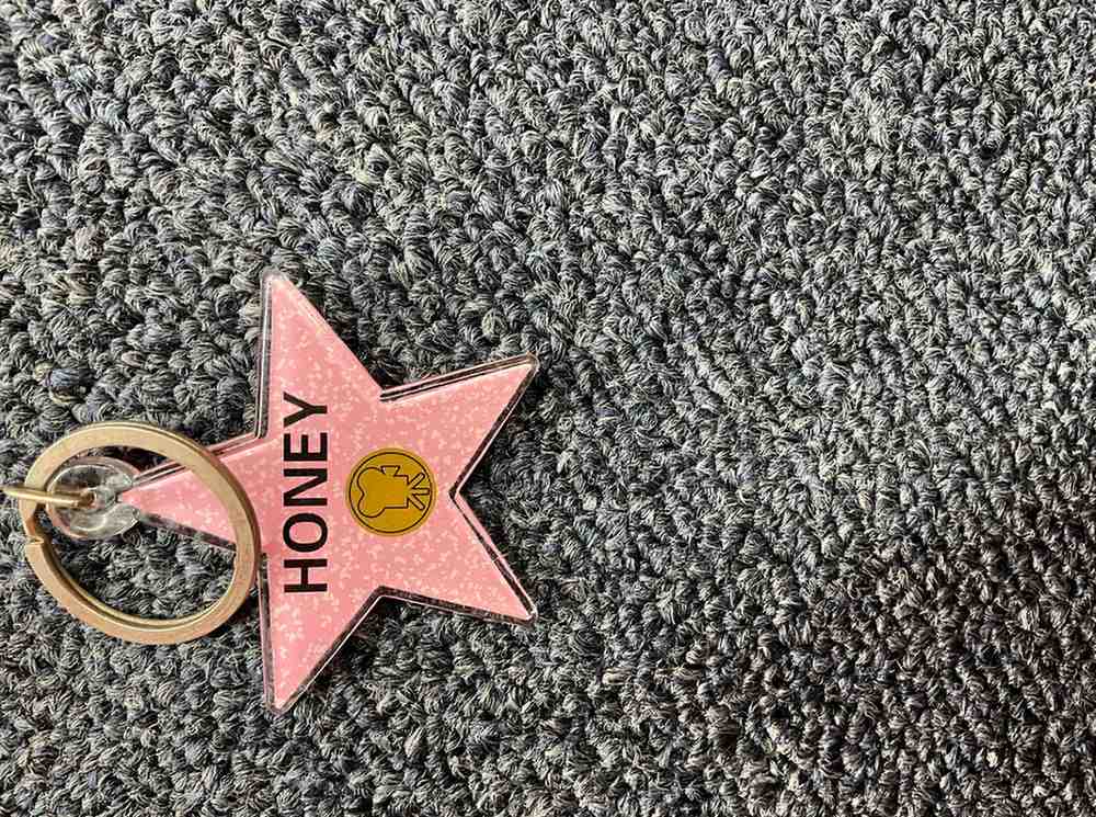 Honey Star Keychain – Hollywood Walk of Fame Style