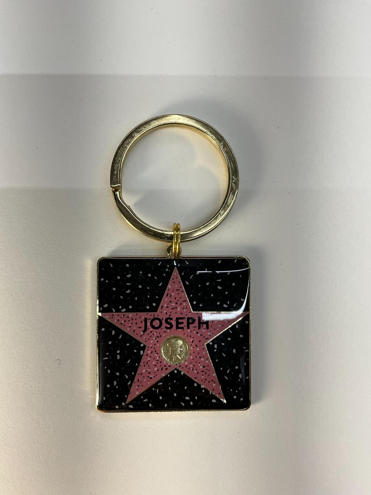 Joseph Star Keychain – Hollywood Walk of Fame Style