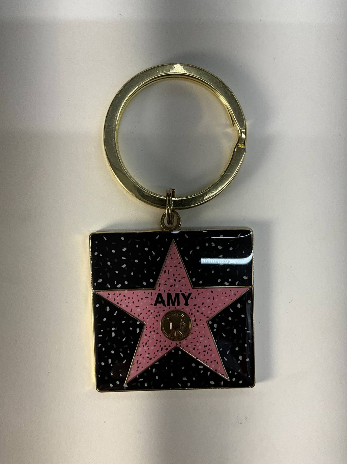 Amy Square Star Keychain – Hollywood Walk of Fame Style
