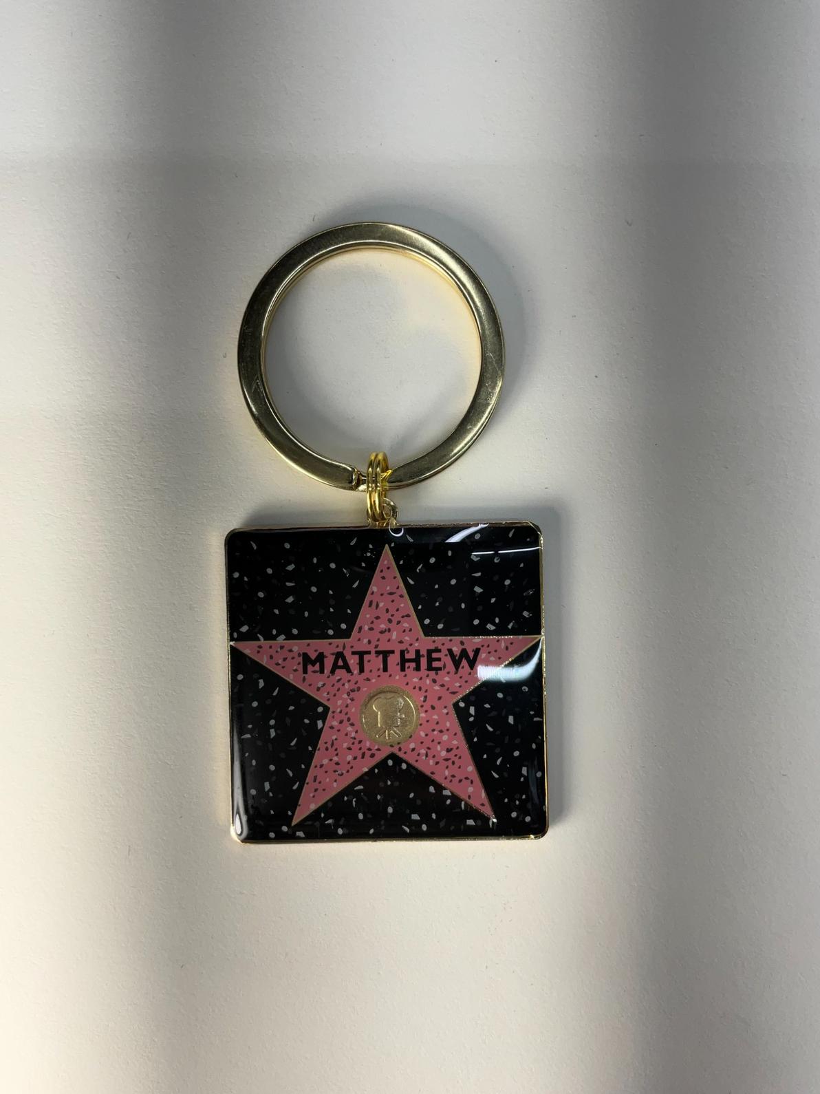 Matthew Star Keychain – Hollywood Walk of Fame Style