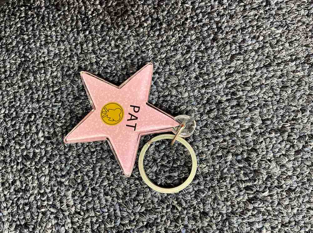 Pat Star Keychain – Hollywood Walk of Fame Style
