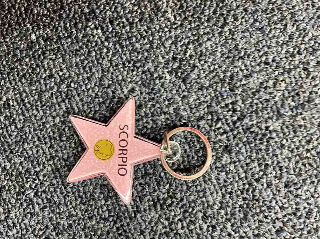 Scorpio Star Keychain – Hollywood Walk of Fame Style