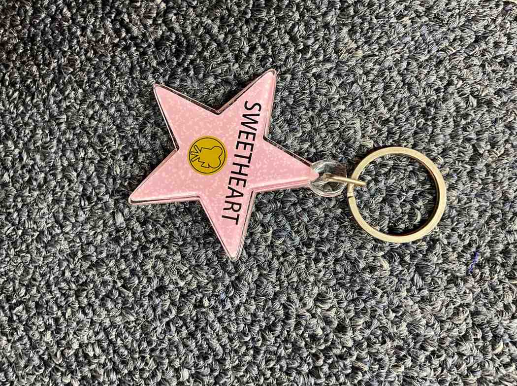 Sweetheart Star Keychain – Hollywood Walk of Fame Style