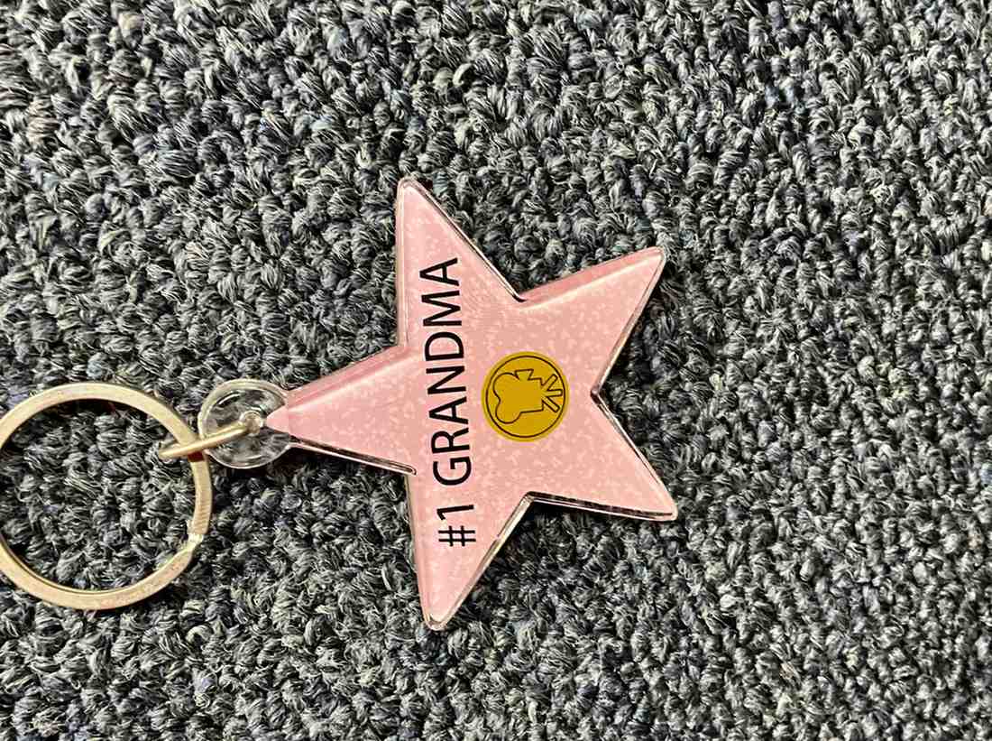 #1 Grandma Star Keychain – Hollywood Walk of Fame Edition