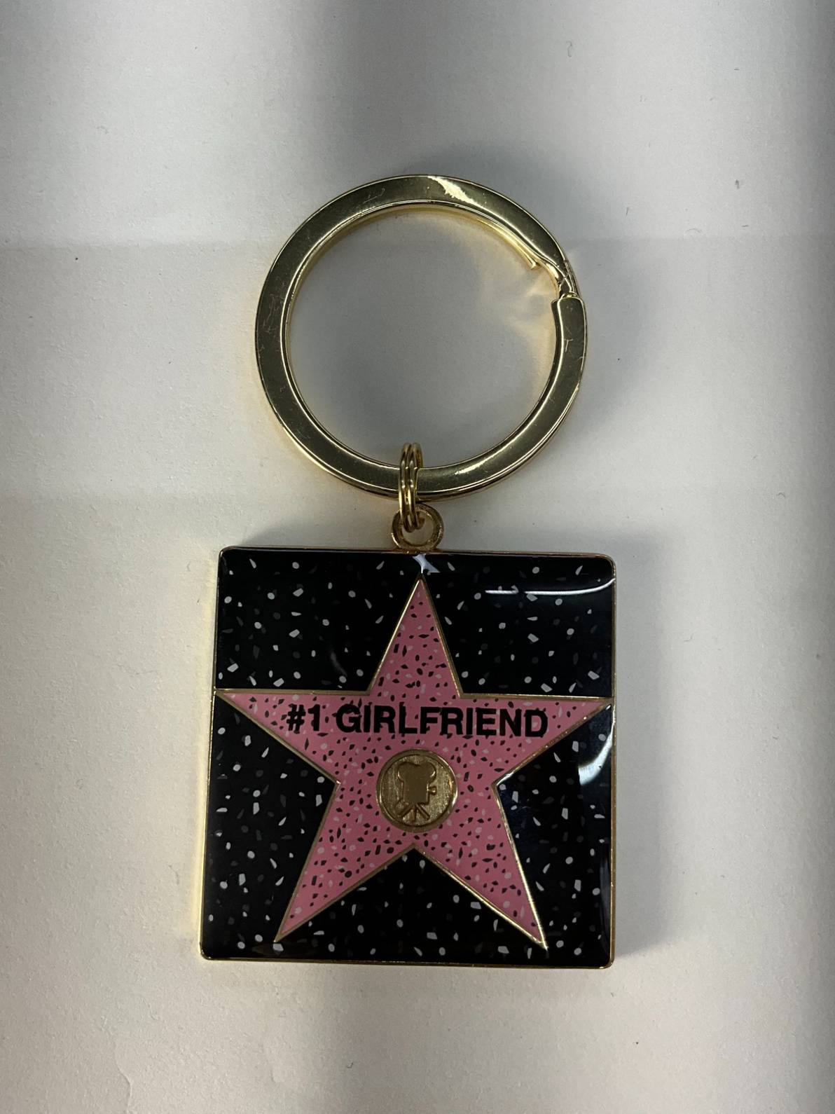 #1 Girlfriend Square Star Keychain – Hollywood Walk of Fame Style