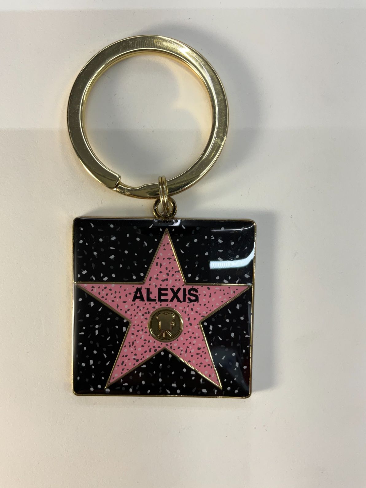 Alexis Square Star Keychain – Hollywood Walk of Fame Style