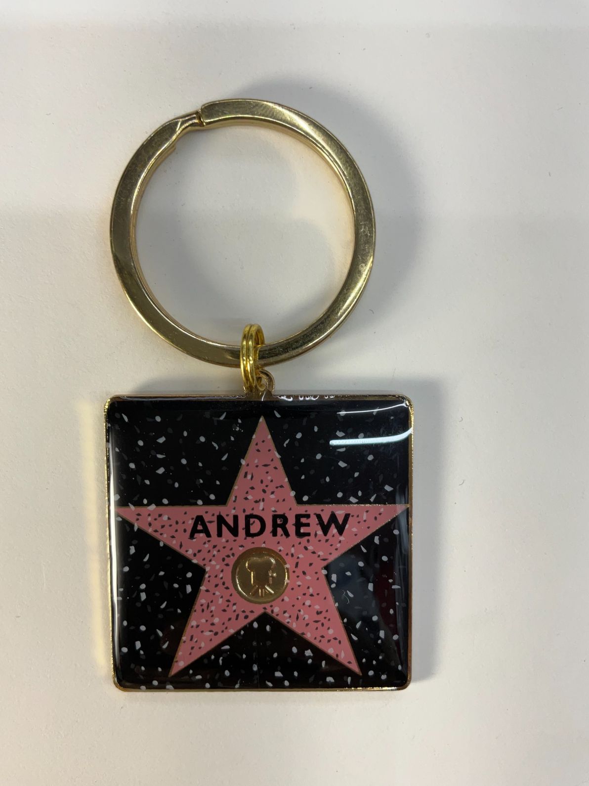 Andrew Square Star Keychain – Hollywood Walk of Fame Edition