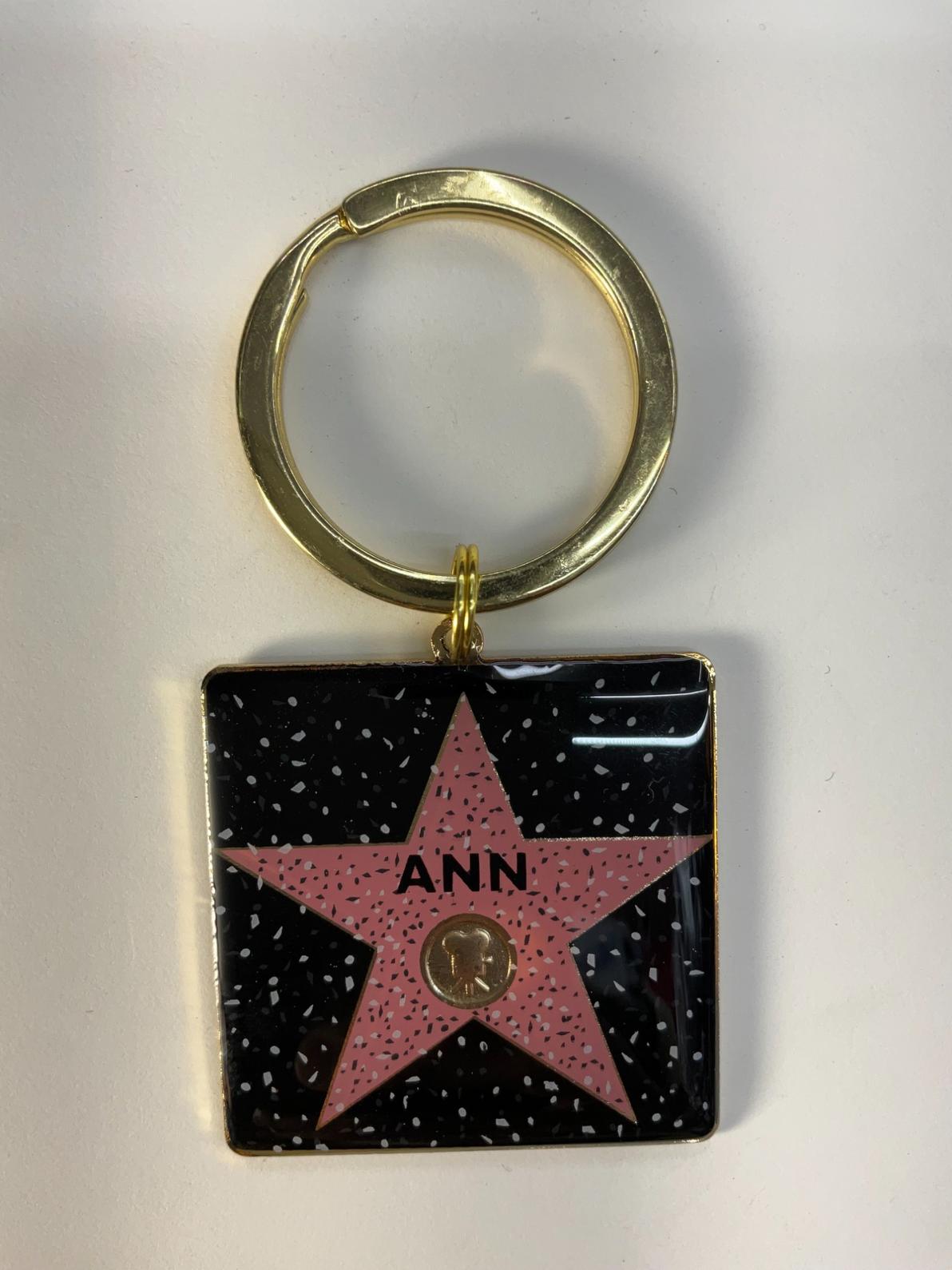 Ann Square Star Keychain – Hollywood Walk of Fame Edition