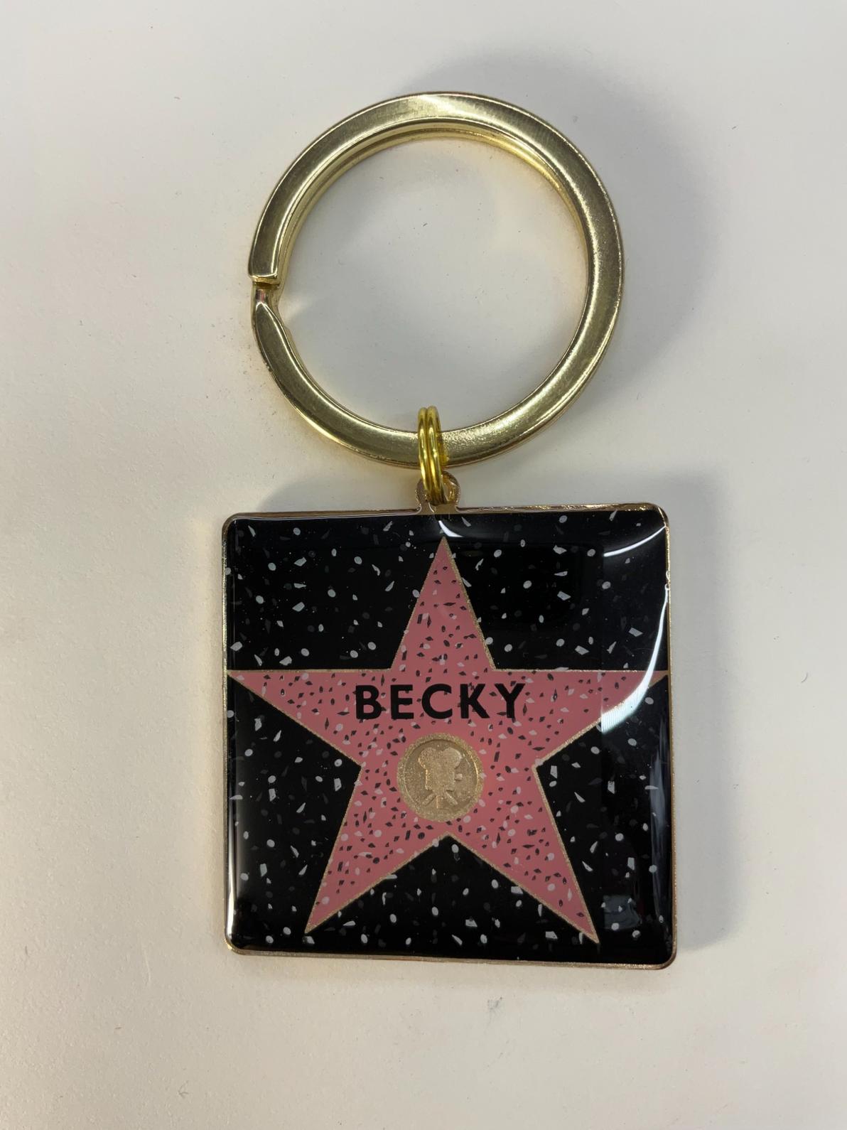 Becky Square Star Keychain – Hollywood Walk of Fame Edition