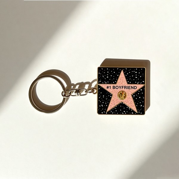 #1Boyfriend Square Star Keychain – Hollywood Walk of Fame Style