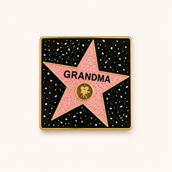 #1 Grandma Star Keychain – Hollywood Walk of Fame Edition