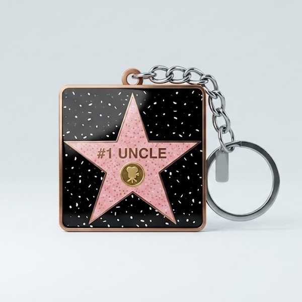 #1 Uncle Square Star Keychain – Hollywood Walk of Fame Edition