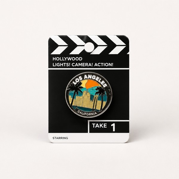 Los Angeles California Lights Camera Action Style - Keychain