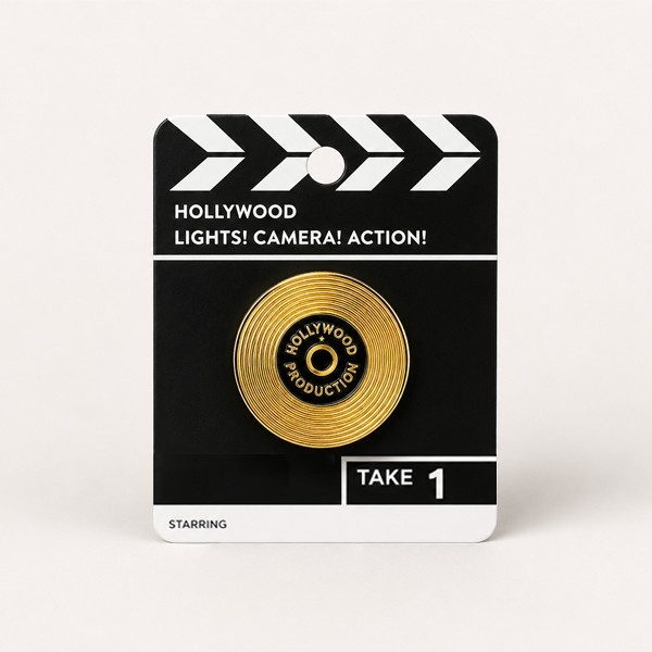 Hollywood Production Lights Camera Action Style - Keychain