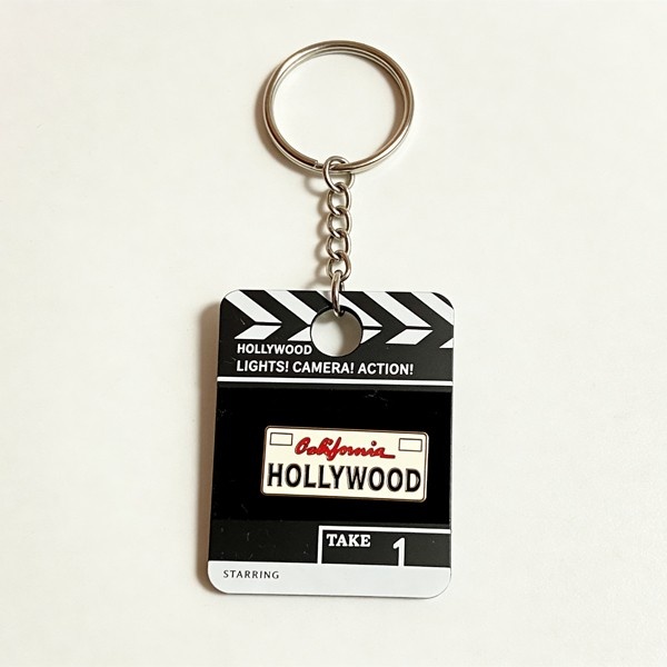 California Hollywood Lights Camera Action Style - Keychain