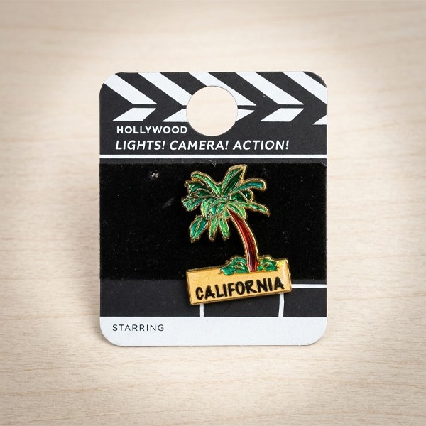 California Palm Tree Lights Camera Action Style - Keychain