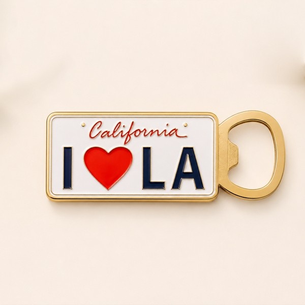 I Love L.A. Bottle Opener – California License Plate Style