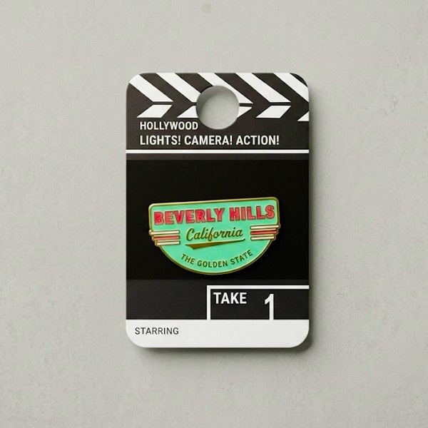 Beverly Hills Chic Key Tag Lights Camera Action Style - Keychain